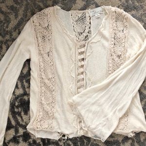 Boho bell-sleeved top